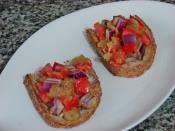 Köz Patlıcanlı Ekmek Dilimleri (Bruschetta)