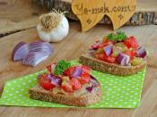 Köz Patlıcanlı Ekmek Dilimleri (Bruschetta)