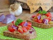 Köz Patlıcanlı Ekmek Dilimleri (Bruschetta)
