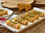 Baklavalık Yufkadan Cevizli Sarma Baklava