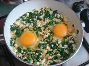 Sahanda Ispanaklı Peynirli Yumurta