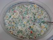 Yoğurtlu Tavuklu Arpa Şehriye Salatası