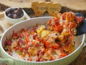 Fırında Kahvaltılık Sucuklu Patates