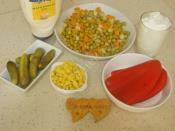 Yoğurtlu Garnitür Salatası