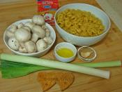 Pırasalı Mantarlı Makarna