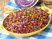 Mor Lahanalı Mercimek Salatası