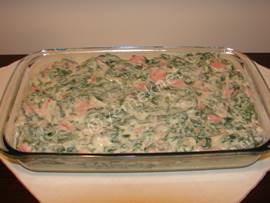 Patates Püreli Ispanaklı Graten