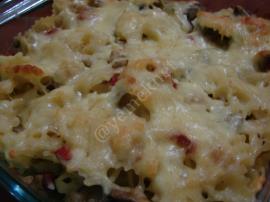 Fırında Sebzeli Fiyonk Makarna