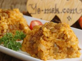 Yeşil Mercimekli Bulgur Pilavı