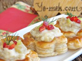  Roasted Eggplant Filled Volovants With Bechamel Sauce Recipe