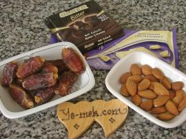 Bademli Çikolatalı Hurma Tatlısı