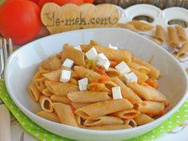 Domates Soslu Kepekli Makarna