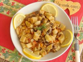 Enginarlı Mantar Kavurması