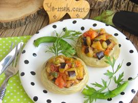 Zeytinyağlı Patlıcanlı Enginar Dolması