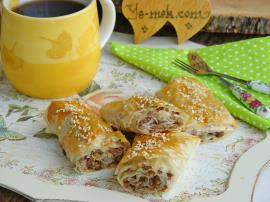Baklavalık Yufkadan Kıymalı Kol Böreği