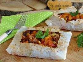 Fırında Etli Kağıt Kebabı