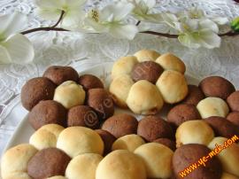 İki Renkli Papatya Kurabiye