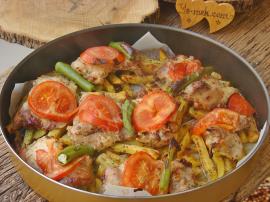 Fırında Patatesli Tavuk İncik