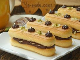 Çikolatalı Kedi Dili Ekler Pasta