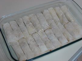 Baklavalık Yufkadan Cevizli Sarma Baklava