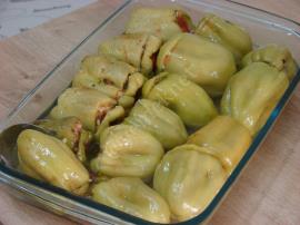 Fırında Zeytinyağlı Biber Dolması