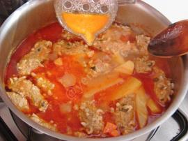 Terbiyeli Sebzeli Pirinçli Sulu Köfte Yemeği