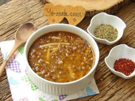 Erişteli Yeşil Mercimek Çorbası