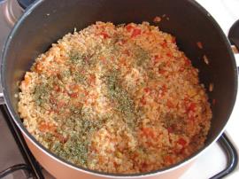 Patlıcanlı Bulgur Pilavı