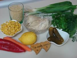 Yoğurtlu Tavuklu Arpa Şehriye Salatası