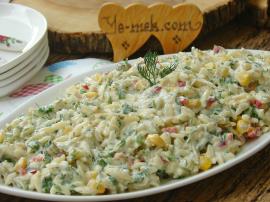 Yoğurtlu Tavuklu Arpa Şehriye Salatası