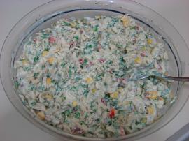 Yoğurtlu Tavuklu Arpa Şehriye Salatası