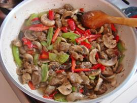 Biberli Mantarlı Et Sote