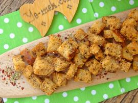 Fırında Baharatlı Kruton (Kıtır Ekmek)