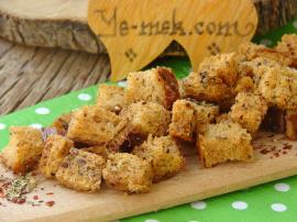 Fırında Baharatlı Kruton (Kıtır Ekmek)