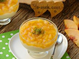 Şeftali Soslu Muhallebi