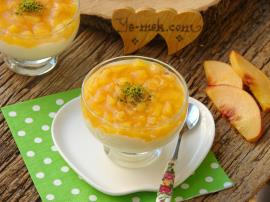 Şeftali Soslu Muhallebi