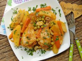 Tencerede Sebzeli Tavuk But Yemeği