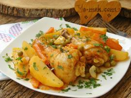 Tencerede Sebzeli Tavuk But Yemeği