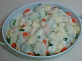 Fırında Beşamel Soslu Tavuklu Brokoli