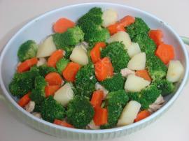 Fırında Beşamel Soslu Tavuklu Brokoli