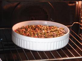 Fırında Bezelyeli Patlıcan Kebabı