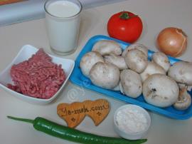 Fırında Kıymalı Mantar Dolması