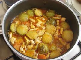 Tavuklu Brüksel Lahanası Yemeği