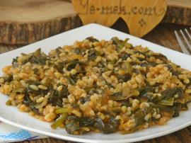 Bulgurlu Ispanak Yemeği