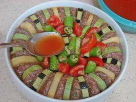 Fırında Köfteli Sebze Dizmesi