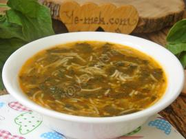 Ispanaklı Şehriye Çorbası