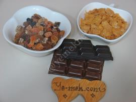 Kuru Meyveli Mısır Gevrekli Çikolatalı Tatlı