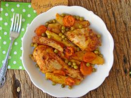 Fırında Sebzeli Tavuk Yemeği