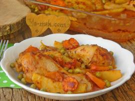 Fırında Sebzeli Tavuk Yemeği