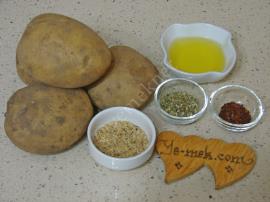 Fırında Susamlı Patates Kızartması